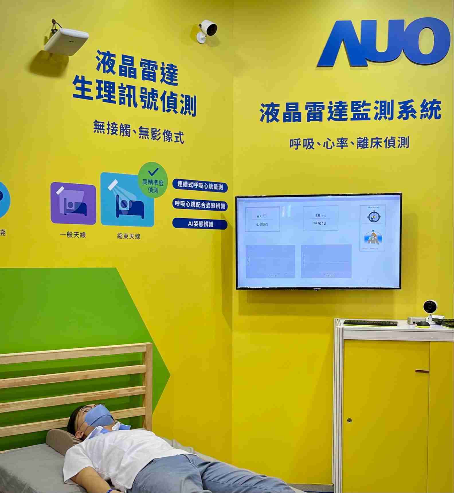 MG电玩颐康「无接触生理监测雷达」，，，，免除传统线路与贴片束缚，，精准侦测呼吸、、、心跳等重要生理讯号