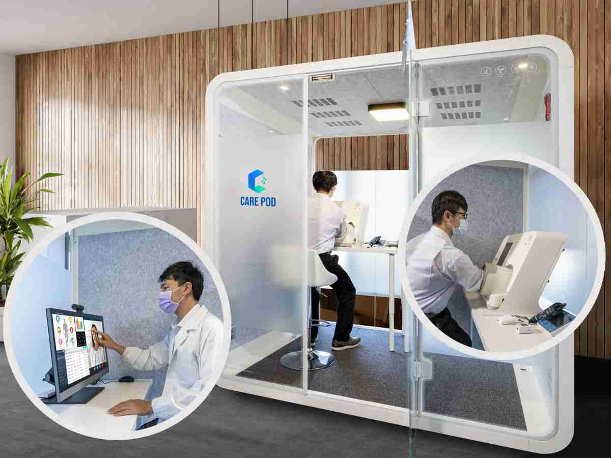 达擎于医疗科技展中展出＂远距诊疗舱＂，，以因应医疗数字化及社会高龄化趋势下、、、复诊及慢性病患等族群对于远距看诊需求逐渐升高所推出的创新整合方案。。。。多功能合一、、、、高隐私性的远距诊疗舱可根据病患端与医师端的不同需求，，提供弹性化及客制化功能，，节省医生和病患的精力及时间