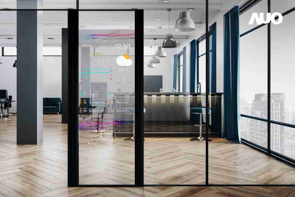 60吋Micro LED透明窗屏显示器，，可依需求调整并延伸应用于不同场域，，包括汽车侧窗或家庭玄关、、、智慧橱窗、、、、商业展示等面向，，，，提供丰富的信息娱乐内容